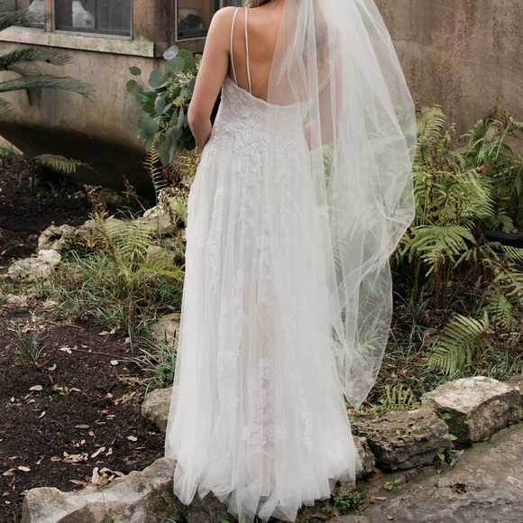 A-Line Wedding Dress with Straps - Picture 8 of 8